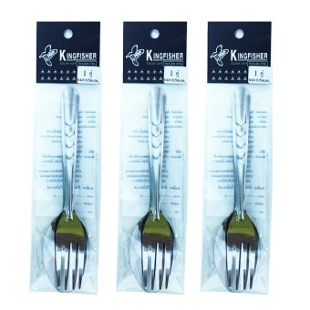 KINGFISHERช้อน-ส้อมSS706/12 0.5MM แพ็ค 1 คู่ (3 แพ็ค รวม 6 ชิ้น) KINGFISHERช้อน-ส้อมSS706/12 0.5MM แพ็ค 1 คู่ (3 แพ็ค รวม 6 ชิ้น)