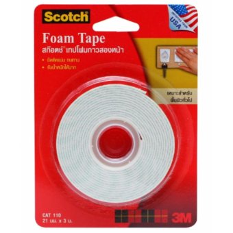 SCOTCH® CAT110 21MMX3M เทปโฟมกาวสองหน้า (แพ็ค 2 ชิ้น) SCOTCH® CAT110 21MMX3M เทปโฟมกาวสองหน้า (แพ็ค 2 ชิ้น)