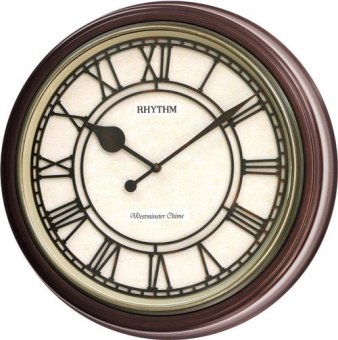 RHYTHM นาฬิกาแขวนไม้ รุ่น CMH740NR06 - Brown RHYTHM นาฬิกาแขวนไม้ รุ่น CMH740NR06 - Brown