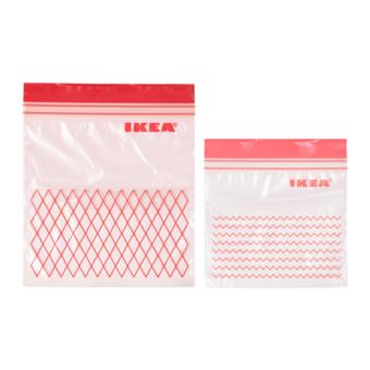 IKEA ถุงซิปล็อกสำหรับเก็บอาหารและขนม ขนาด 0.4 และ 1 ลิตร IKEA ถุงซิปล็อกสำหรับเก็บอาหารและขนม ขนาด 0.4 และ 1 ลิตร