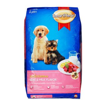 Smartheart รสเนื้อวัว และนม สำหรับลูกสุนัข 15 กก. Smartheart รสเนื้อวัว และนม สำหรับลูกสุนัข 15 กก.