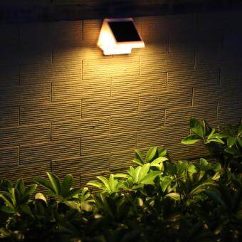 โคมไฟผนัง พลังเเสงอาทิตย์ 4 LED (เเสง : เหลืองวอมไวท์) โคมไฟผนัง พลังเเสงอาทิตย์ 4 LED (เเสง : เหลืองวอมไวท์)
