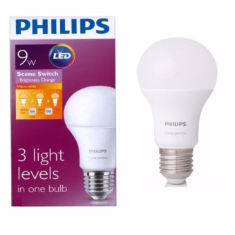 Philips หลอด LED Bulb Scene Switch Dim Tone 9W หลอดไฟหรี่แสงได้ 3 ระดับ สี Warmwhith Philips หลอด LED Bulb Scene Switch Dim Tone 9W หลอดไฟหรี่แสงได้ 3 ระดับ สี Warmwhith