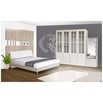 RF Furniture ชุดห้องนอนหัวเบาะ B608 6 ฟุต เตียง 6 ฟุต + ตู้เสื้อผ้า 4 บาน + โต๊ะแป้งยืน 60 cm + ที่นอนสปริง ( สีโซลิค ) RF Furniture ชุดห้องนอนหัวเบาะ B608 6 ฟุต เตียง 6 ฟุต + ตู้เสื้อผ้า 4 บาน + โต๊ะแป้งยืน 60 cm + ที่นอนสปริง ( สีโซลิค )