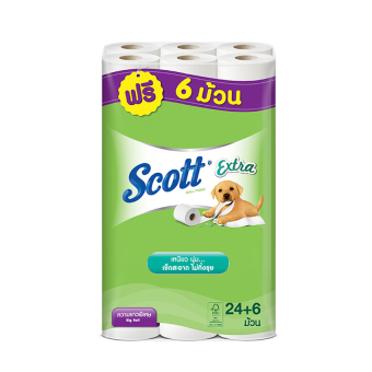 Scott® กระดาษชำระ เอ็กซ์ตร้า ความยาวพิเศษ (24+6 ม้วน) Scott® กระดาษชำระ เอ็กซ์ตร้า ความยาวพิเศษ (24+6 ม้วน)