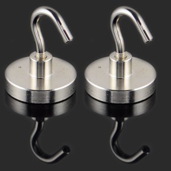 D32mm NdFeB ตะขอแม่เหล็ก-เงิน (2ชิ้น) D32mm NdFeB ตะขอแม่เหล็ก-เงิน (2ชิ้น)