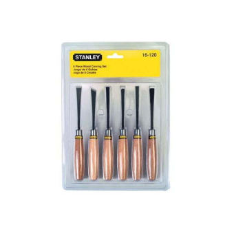 Stanley 16-120 ชุดสิ่ว สำหรับงาน แกะสลักไม้ 6 ชื้น Stanley 16-120 ชุดสิ่ว สำหรับงาน แกะสลักไม้ 6 ชื้น