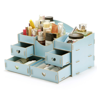 ชั้นวางเครื่องสำอาง DIY Storage Box (สีฟ้า) ชั้นวางเครื่องสำอาง DIY Storage Box (สีฟ้า)