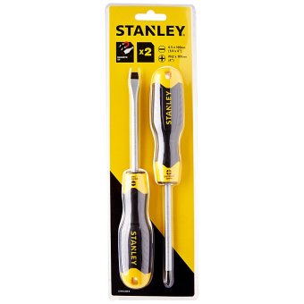 Stanley # 65-200 ชุดไขควง 2 ชิ้น Cushion Grip 2 ( ปากแบน-ปากแฉก ) Stanley # 65-200 ชุดไขควง 2 ชิ้น Cushion Grip 2 ( ปากแบน-ปากแฉก )