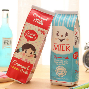ปากกาดินสอกล่องนมสร้างสรรค์เครื่องสำอางกระเป๋ากระเป๋าถือม้วนเคสกระเป๋าแต่งหน้าสีแดง ปากกาดินสอกล่องนมสร้างสรรค์เครื่องสำอางกระเป๋ากระเป๋าถือม้วนเคสกระเป๋าแต่งหน้าสีแดง