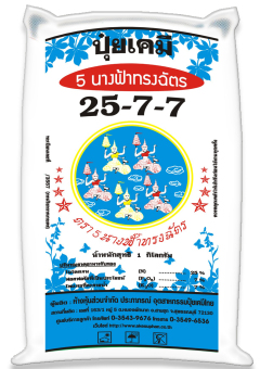 ปุ๋ยเคมี สูตร 25-7-7 (1 kg) ตรา 5นางฟ้าทรงฉัตร สำหรับ เร่งการเจริญเติบโต ยางพารา อ้อย นาข้าว พืชผัก ผลไม้ ทุกชนิด ปุ๋ยเคมี สูตร 25-7-7 (1 kg) ตรา 5นางฟ้าทรงฉัตร สำหรับ เร่งการเจริญเติบโต ยางพารา อ้อย นาข้าว พืชผัก ผลไม้ ทุกชนิด