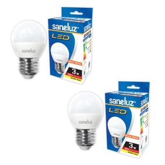 Saneluz หลอดไฟ LED Bulb SZ 3W หลอดปิงปอง (Warmwhite แสงวอร์มไวท์) 2 หลอด Saneluz หลอดไฟ LED Bulb SZ 3W หลอดปิงปอง (Warmwhite แสงวอร์มไวท์) 2 หลอด
