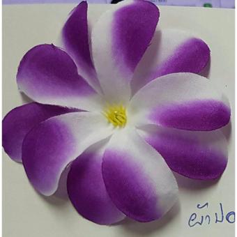 Dokpikul-หัวดอกลีลาวดี ดอกไม้ปลอม สีดอกกล้วยไม้ เกรดเอ ผ้านิ่ม แพค 100ดอก- สีม่วงลาย Dokpikul-หัวดอกลีลาวดี ดอกไม้ปลอม สีดอกกล้วยไม้ เกรดเอ ผ้านิ่ม แพค 100ดอก- สีม่วงลาย