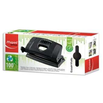 Maped - OFFICE, Essentials Green , 2-Hole Punch เครื่องเจาะรูกระดาษขนาดเล็กกระทัดรัด เจาะกระดาษได้ 10-12 แผ่น สามารถเลื่อนเพื่อปรับระดับของกระดาษได้ สีดำ Maped - OFFICE, Essentials Green , 2-Hole Punch เครื่องเจาะรูกระดาษขนาดเล็กกระทัดรัด เจาะกระดาษได้ 10-12 แผ่น สามารถเลื่อนเพื่อปรับระดับของกระดาษได้ สีดำ