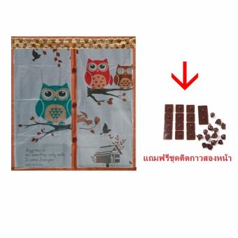 ST ม่านหน้าต่างกันยุงลายนกฮูกสีน้ำตาล ขนาดกว้าง150 ยาว120 ST ม่านหน้าต่างกันยุงลายนกฮูกสีน้ำตาล ขนาดกว้าง150 ยาว120