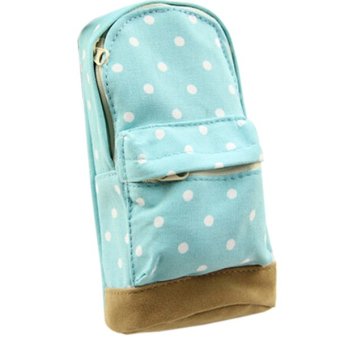 Sanwood มินิปากกาดินสอกระเป๋านักเรียนใบเคสเคสสีน้ำเงิน Sanwood มินิปากกาดินสอกระเป๋านักเรียนใบเคสเคสสีน้ำเงิน