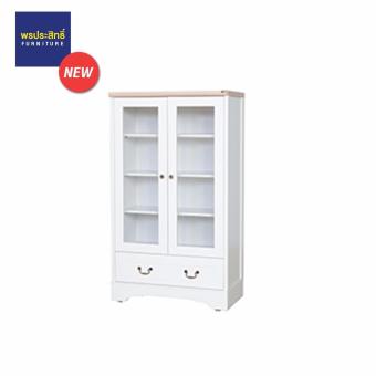ASIA ตู้โชว์กระจกเอนกประสงค์ ขนาด 80 CM ผิวเมลามีน สี White/Solid ASIA ตู้โชว์กระจกเอนกประสงค์ ขนาด 80 CM ผิวเมลามีน สี White/Solid