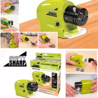 SWIFTY SHARP ที่ลับมีด ไฟฟ้า เอนกประสงค์ ลับของมีคม ลับกรรไกร - สีเขียว Motorized Knife Sharpener SWIFTY SHARP ที่ลับมีด ไฟฟ้า เอนกประสงค์ ลับของมีคม ลับกรรไกร - สีเขียว Motorized Knife Sharpener