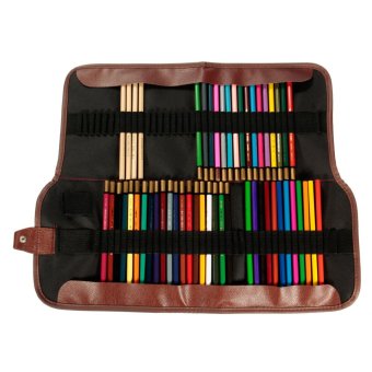 กระเป๋าถือหนังผ้าใบภาพเขียนเคสกระเป๋าพับเก็บสำหรับดินสอ 72ชิ้น กระเป๋าถือหนังผ้าใบภาพเขียนเคสกระเป๋าพับเก็บสำหรับดินสอ 72ชิ้น