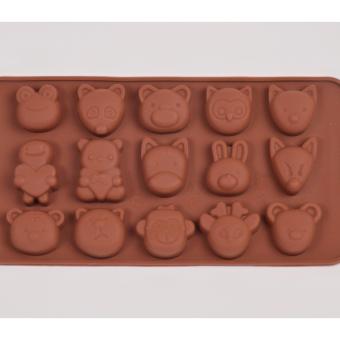 แม่พิมพ์ซิลิโคน การ์ตูนน่ารัก animal face พิมพ์วุ้น ทำน้ำแข็ง ทำ chocolate food grade แม่พิมพ์ซิลิโคน การ์ตูนน่ารัก animal face พิมพ์วุ้น ทำน้ำแข็ง ทำ chocolate food grade