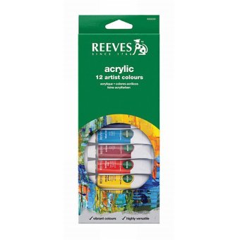 Reeves รีฟ สีอะคริลิคชุด 12 สี Reeves รีฟ สีอะคริลิคชุด 12 สี