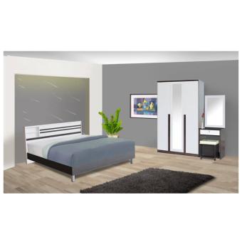 RF Furniture ชุดห้องนอนระแนง 5 ฟุต เตียง 5 ฟุต + ตู้เสื้อผ้า 3 บาน + โต๊ะแป้ง 60 cm + ที่นอนสปริง ( โอ๊ค / ขาว ) RF Furniture ชุดห้องนอนระแนง 5 ฟุต เตียง 5 ฟุต + ตู้เสื้อผ้า 3 บาน + โต๊ะแป้ง 60 cm + ที่นอนสปริง ( โอ๊ค / ขาว )
