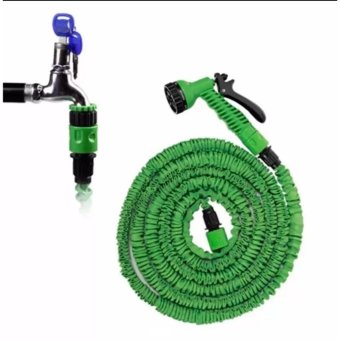Elastic Hose สายยางยืดหด-in-หัวฉีดน้ำ 22.5เมตร/75FT จะขยายและสัญญา (สีเขียว) Elastic Hose สายยางยืดหด-in-หัวฉีดน้ำ 22.5เมตร/75FT จะขยายและสัญญา (สีเขียว)