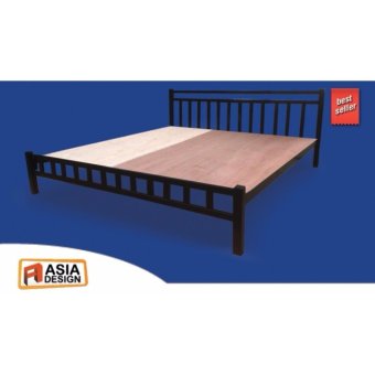 ISO เตียงเหล็กกล่อง 6 ฟุต ขา2นิ้ว รุ่นคลาสสิค + พื้นไม้ MDF (สีดำ) ISO เตียงเหล็กกล่อง 6 ฟุต ขา2นิ้ว รุ่นคลาสสิค + พื้นไม้ MDF (สีดำ)