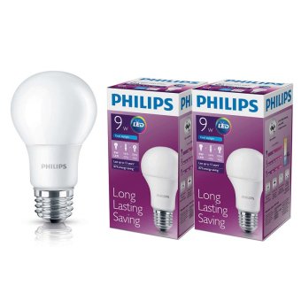 Philips หลอด LED BULB 9 วัตต์ ขั่ว E27 แสงเดย์ไลท์ (2 ดวง) Philips หลอด LED BULB 9 วัตต์ ขั่ว E27 แสงเดย์ไลท์ (2 ดวง)