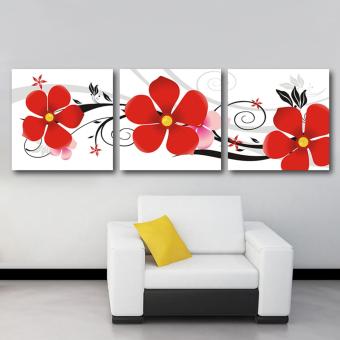 RINDA กรอบรูป รูปติดผนังพร้อมแขวน กรอบลอย กรอบรูปผ้าแคนวาส กรอบไม้ รูปภาพสวยๆ พร้อมกรอบ ภาพมงคล รูปติดผนังกรอบลอย ดอกไม้สีแดง 3 ดอก3ชิ้น ผ้าแคนวาส 40*40 cm RINDA กรอบรูป รูปติดผนังพร้อมแขวน กรอบลอย กรอบรูปผ้าแคนวาส กรอบไม้ รูปภาพสวยๆ พร้อมกรอบ ภาพมงคล รูปติดผนังกรอบลอย ดอกไม้สีแดง 3 ดอก3ชิ้น ผ้าแคนวาส 40*40 cm