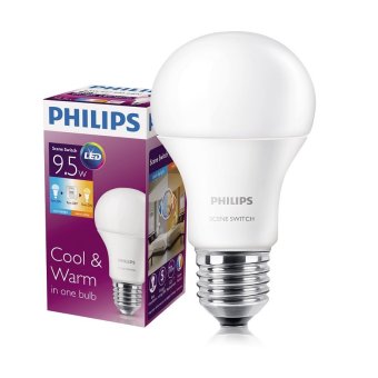 Philips หลอด LED Scene Switch 9.5 วัตต์ ขั้ว E27 แสงเดย์ไลท์ + วอร์มไวท์ Philips หลอด LED Scene Switch 9.5 วัตต์ ขั้ว E27 แสงเดย์ไลท์ + วอร์มไวท์