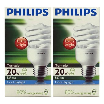 PHILIPS หลอดTORNADO 20W. สีคูลเดย์ไลท์ (2 PACK) PHILIPS หลอดTORNADO 20W. สีคูลเดย์ไลท์ (2 PACK)
