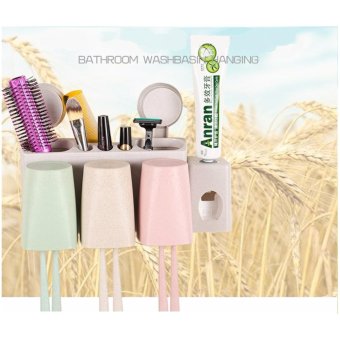 CHARITY TOOTHBRUSH HOLDER ชั้นวางของในห้องน้ํา เครื่องบีบยาสีฟัน ที่วางแปรงสีฟัน ระบบสูญญากาศ ( ชมพู ครีม เขียว ) CHARITY TOOTHBRUSH HOLDER ชั้นวางของในห้องน้ํา เครื่องบีบยาสีฟัน ที่วางแปรงสีฟัน ระบบสูญญากาศ ( ชมพู ครีม เขียว )