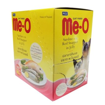 Me-o อาหารแมวมีโอเพ้า สูตรปลาปลาซาร์ดีนและปลากระพงในเยลลี่ เบอร์ 4 ยกกล่อง Me-o อาหารแมวมีโอเพ้า สูตรปลาปลาซาร์ดีนและปลากระพงในเยลลี่ เบอร์ 4 ยกกล่อง