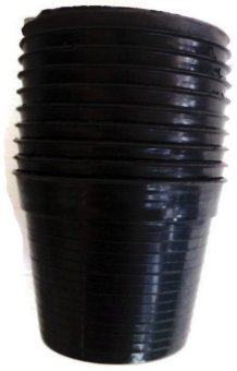 Papamami Pots Round Black Plastic กระถางพลาสติกกลม 6 นิ้ว 10ใบ (สีดำ) Papamami Pots Round Black Plastic กระถางพลาสติกกลม 6 นิ้ว 10ใบ (สีดำ)