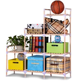 DIY Fashion Storage ชั้นวางของแฟชั่น อเนกประสงค์ 3 แถว 9 ช่อง - สีไม้ DIY Fashion Storage ชั้นวางของแฟชั่น อเนกประสงค์ 3 แถว 9 ช่อง - สีไม้