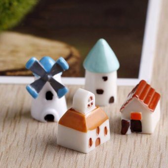 DIY ตุ๊กตาบ้านกังหันลม/ปราสาท/โบสถ์/บ้าน ตกแต่งสวนจิ๋วสวยๆ น่ารักๆ ( 1 Set 4 ชิ้น) Mini home DIY ตุ๊กตาบ้านกังหันลม/ปราสาท/โบสถ์/บ้าน ตกแต่งสวนจิ๋วสวยๆ น่ารักๆ ( 1 Set 4 ชิ้น) Mini home