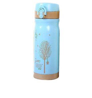 TGHome ขวดน้ำเก็บความร้อนเย็น Tree of love 500ml - สีฟ้า TGHome ขวดน้ำเก็บความร้อนเย็น Tree of love 500ml - สีฟ้า