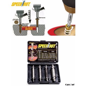SPEED OUT อุปกรณ์ถอนน็อตและสกรูเซ็ต 4 ชิ้น SPEED OUT อุปกรณ์ถอนน็อตและสกรูเซ็ต 4 ชิ้น