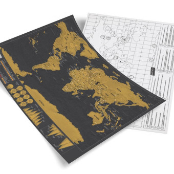 Scratch Map - Deluxe Edition Size M แผนที่โลก แบบขูดได้ บันทึกการเดินทาง Scratch Map - Deluxe Edition Size M แผนที่โลก แบบขูดได้ บันทึกการเดินทาง