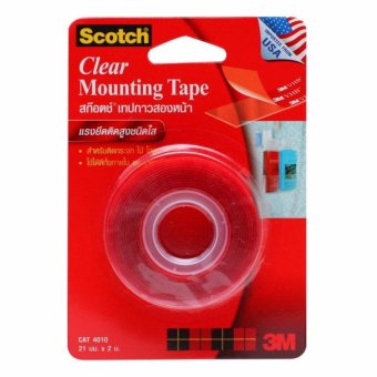 SCOTCH® CAT4010 21MMX2M MOUNTING TAPE สก๊อตช์® 4010 เทปกาวสองหน้าแรงยึดติดสูงชนิดใส SCOTCH® CAT4010 21MMX2M MOUNTING TAPE สก๊อตช์® 4010 เทปกาวสองหน้าแรงยึดติดสูงชนิดใส