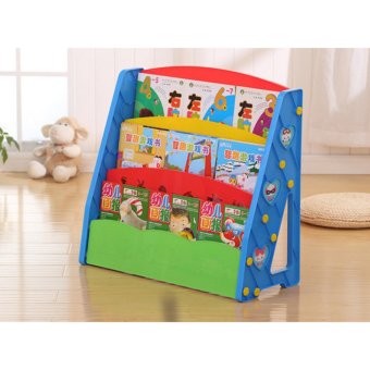 ชั้นวางหนังสือ สีน้ำเงิน ชั้นวางหนังสือ สีน้ำเงิน