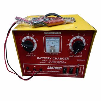 SANTOSHI เครื่องชาร์จแบตเตอรี่ รุ่น 24V20A ทองแดง (เหลือง-แดง) SANTOSHI เครื่องชาร์จแบตเตอรี่ รุ่น 24V20A ทองแดง (เหลือง-แดง)