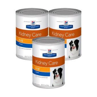 Hill's Prescription Diet k/d Canine Renal Health - Canned อาหารสุนัขชนิดกระป๋อง สูตรประกอบการรักษาโรคไต ขนาด370กรัม x 3 กระป๋อง Hill's Prescription Diet k/d Canine Renal Health - Canned อาหารสุนัขชนิดกระป๋อง สูตรประกอบการรักษาโรคไต ขนาด370กรัม x 3 กระป๋อง