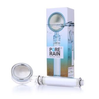 AromaSense ฝักบัวสปา เพิ่มแรงดันน้ำ รุ่น Pure Rain (สีขาว-เงิน) AromaSense ฝักบัวสปา เพิ่มแรงดันน้ำ รุ่น Pure Rain (สีขาว-เงิน)