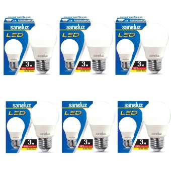 Saneluz หลอดไฟ LED Bulb SZ 3W หลอดปิงปอง (Daylight แสงขาว) 6 หลอด Saneluz หลอดไฟ LED Bulb SZ 3W หลอดปิงปอง (Daylight แสงขาว) 6 หลอด