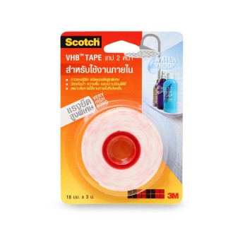 Scotch® 121 เทปแรงยึดสูงสำหรับงานภายใน 3 เมตร Vhb121 (18Mmx3M) Indoor Tape Scotch® 121 เทปแรงยึดสูงสำหรับงานภายใน 3 เมตร Vhb121 (18Mmx3M) Indoor Tape