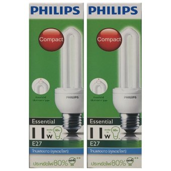 PHILIPS E-SAVER 11W คูลเดย์ไลท์ 2 แพ็ค (แพ็ค 1 หลอด) PHILIPS E-SAVER 11W คูลเดย์ไลท์ 2 แพ็ค (แพ็ค 1 หลอด)