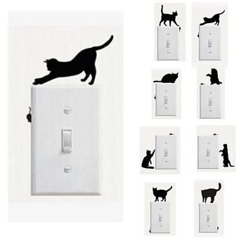 Cats Cartoon Light Switch Stickers x8 สติ๊กเกอร์ติดสวิตช์ไฟ รูปแมว 8 แผ่น (8 ลาย) Cats Cartoon Light Switch Stickers x8 สติ๊กเกอร์ติดสวิตช์ไฟ รูปแมว 8 แผ่น (8 ลาย)