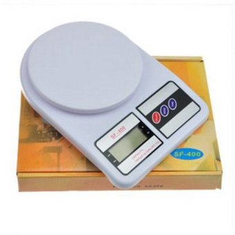 Electronic Kitchen Scale เครื่องชั่งน้ำหนักอาหาร 5,000 g รุ่น SF-400 (สีขาว) Electronic Kitchen Scale เครื่องชั่งน้ำหนักอาหาร 5,000 g รุ่น SF-400 (สีขาว)